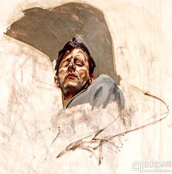 倒影自画像，未完成部分，佛洛伊德，1965