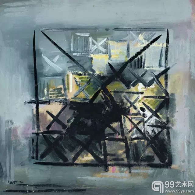 禁忌，1986，布面油画，84 x 84 cm