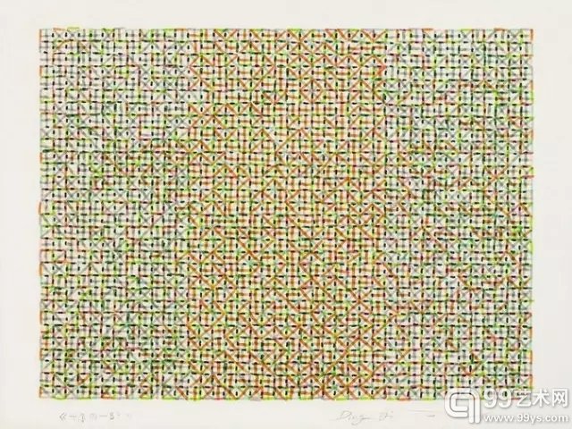 十示98-7，1998，成品布上丙烯，140 x 160 cm