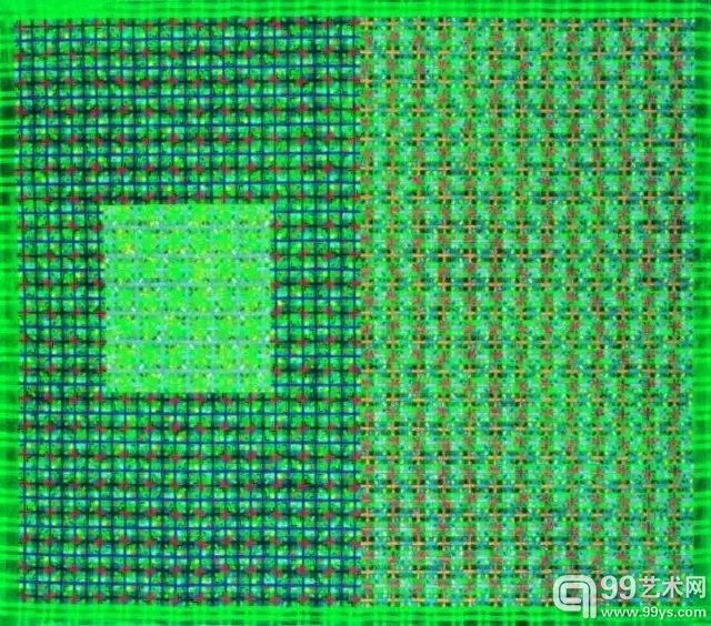 十示2001-1，2001，成品布上丙烯，140 x 160 cm