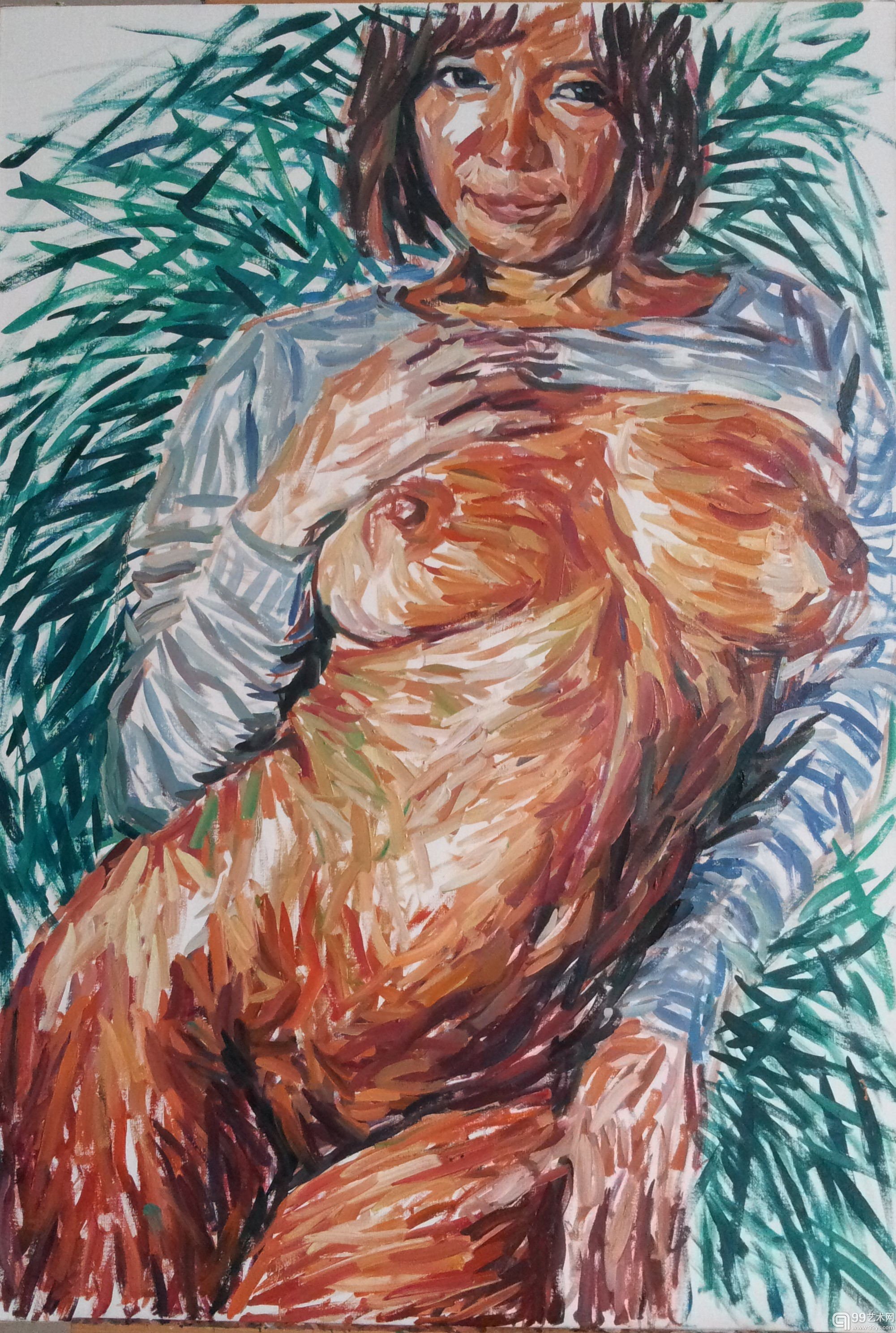 朱发东 新人体系列 布面油画 146x100cm  2016