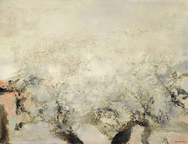 赵无极《01.11.86》1986 油彩 画布 89 x 116 cm 预估价：3,600万至4,400万台币