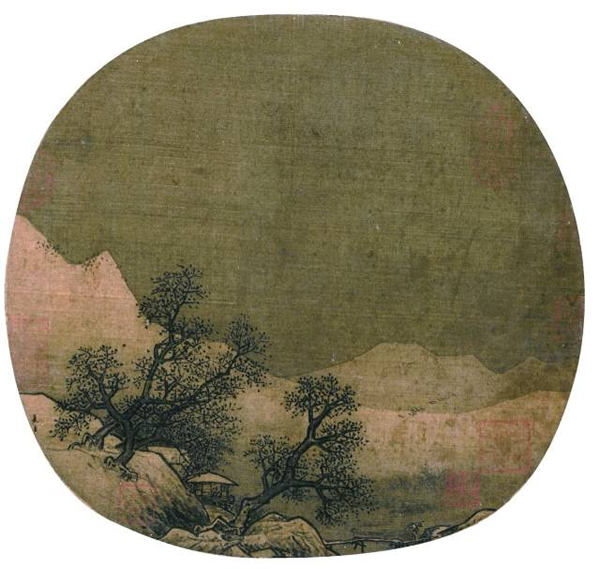 夏圭  山庄雪暮