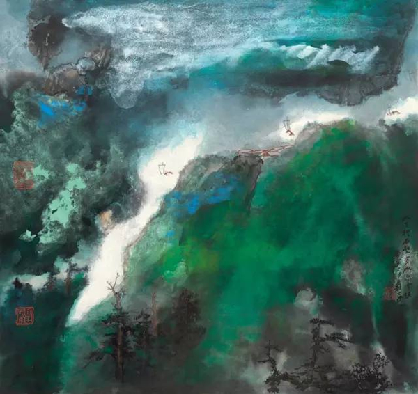 张大千《峡江云帆》 成交：138万元