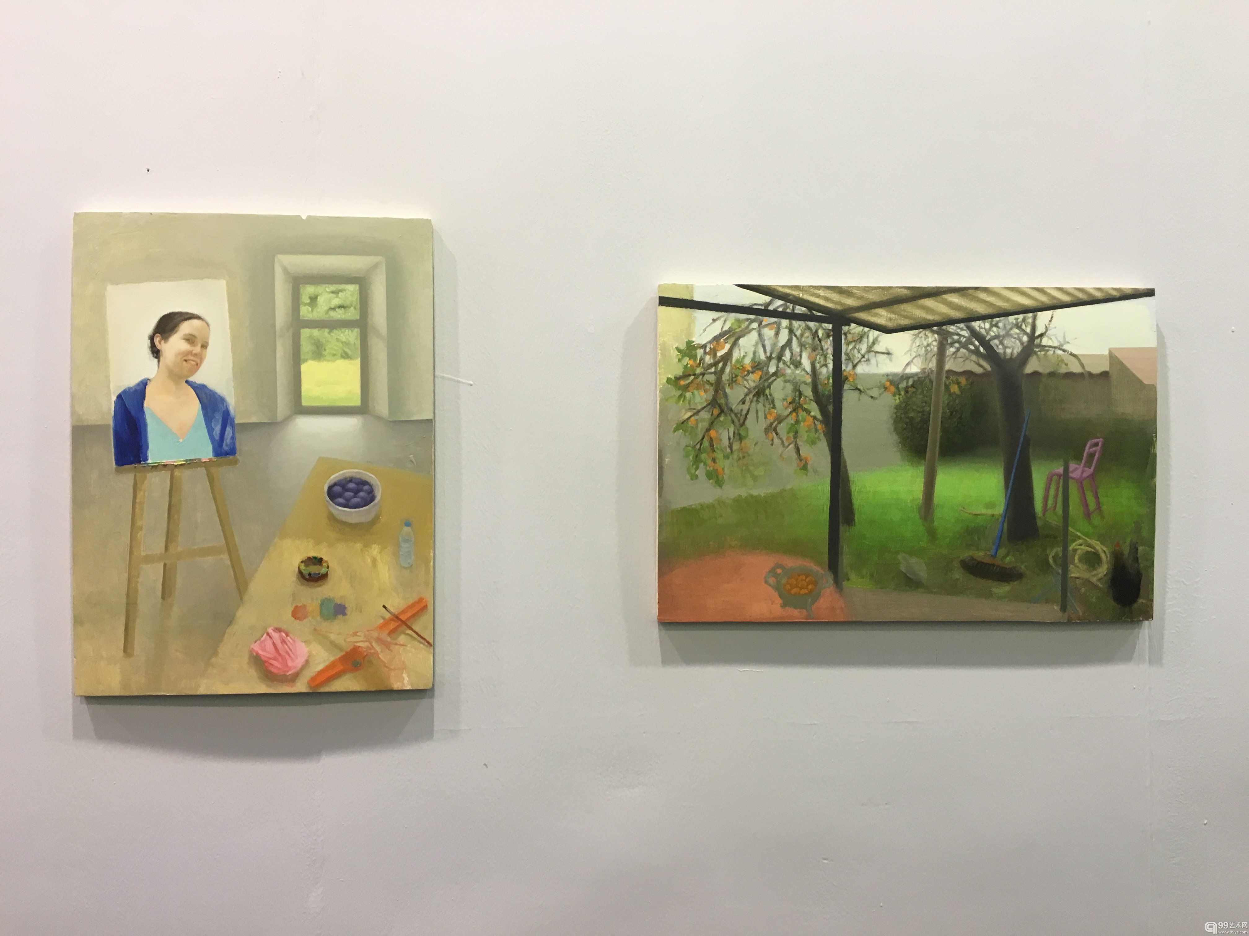 艾米李画廊部分“红点”作品:玛丽昂·巴达雅尔 嬉笑 Rlglde(l55x40cm) 木板油画 2014
