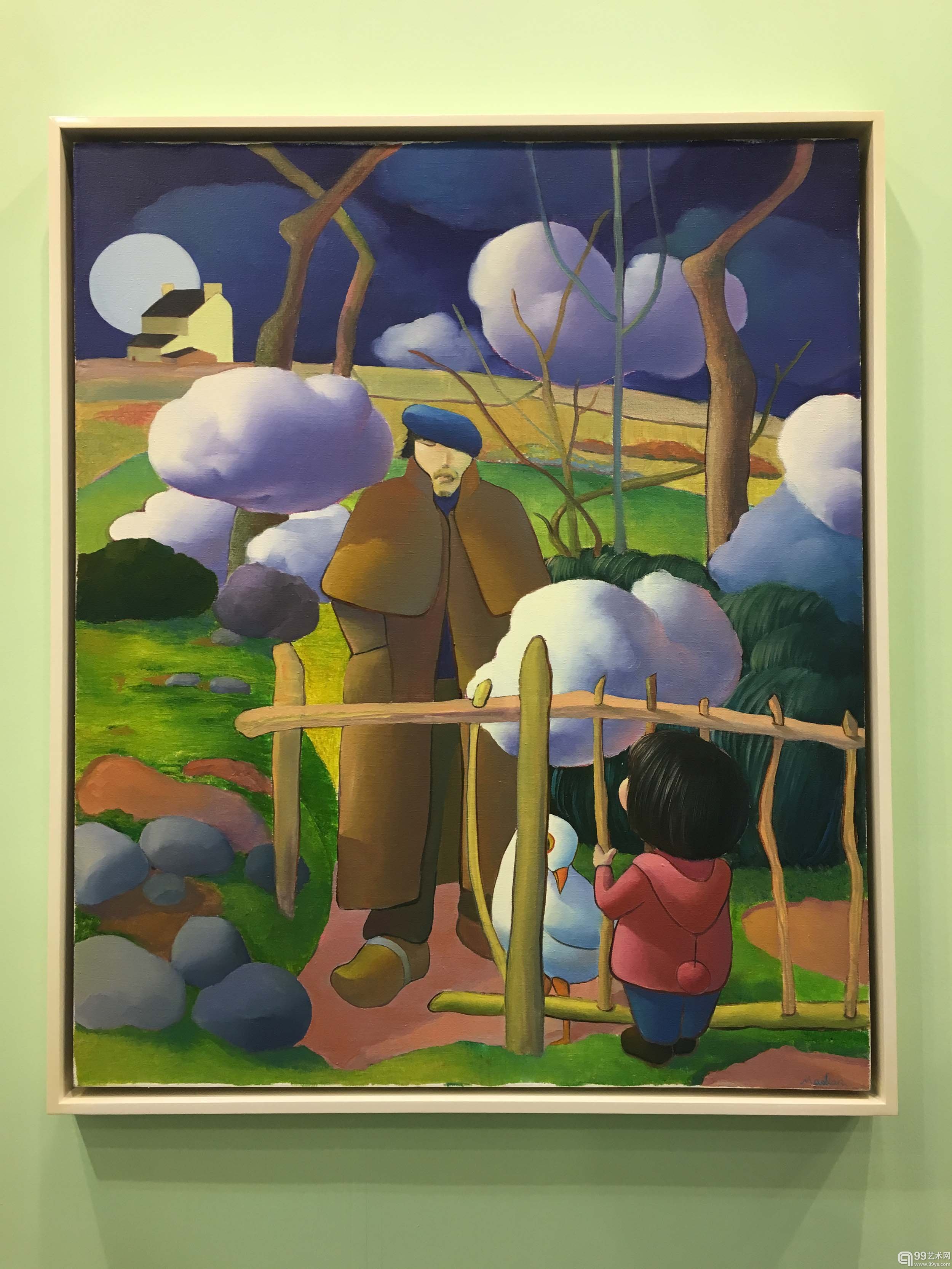 艾米李画廊部分“红点”作品:马丹 (b.1985) 遇见高更先生 Meet Mr GaUgUin (120x100cm) 布面油画 2015
