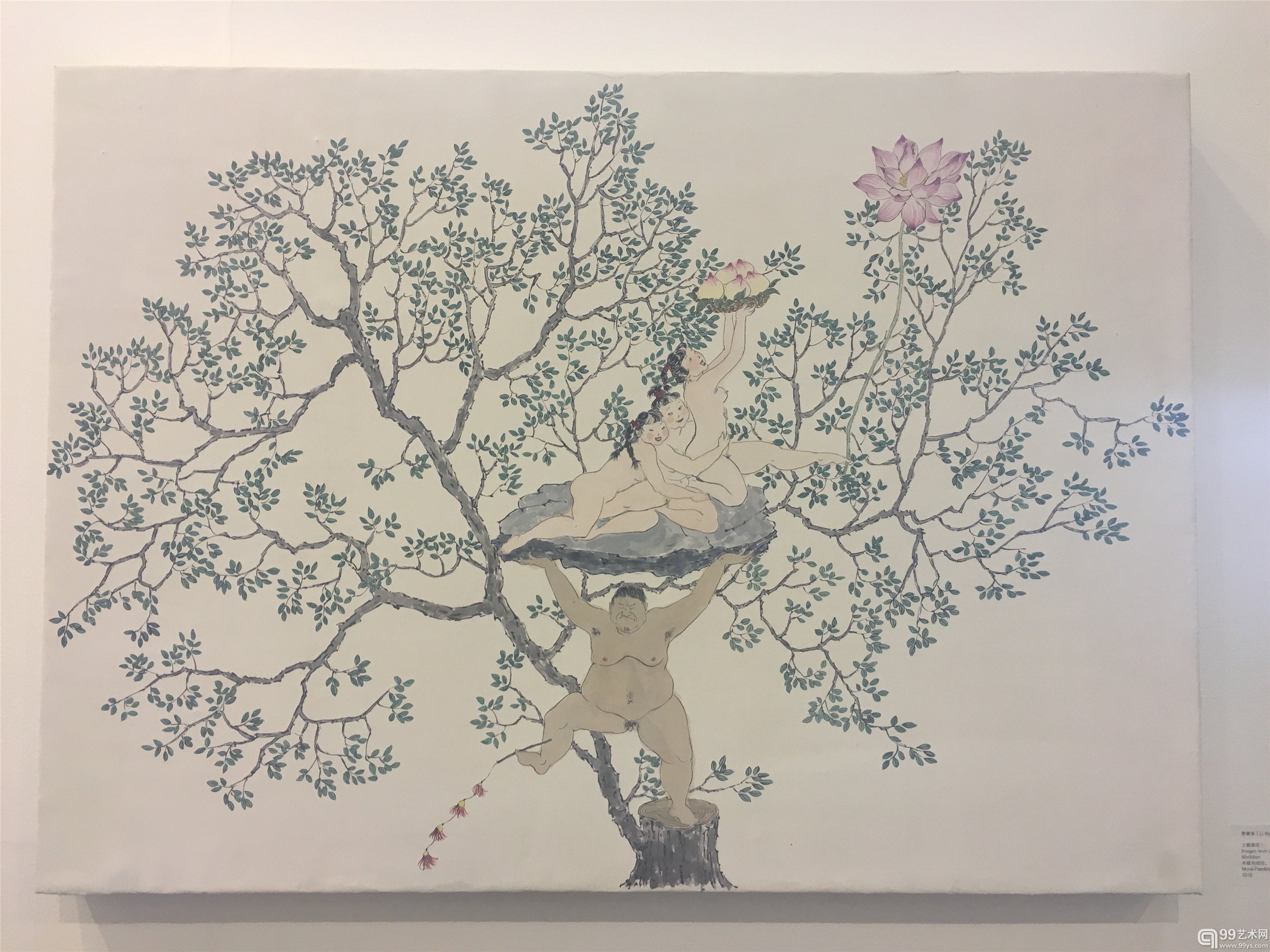桥舍画廊部分“红点”作品:李萧禾 上春画印 木板堪培拉、矿物颜料 2016