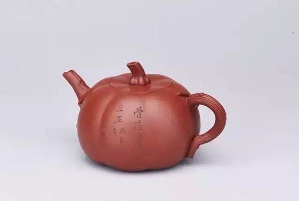 清康熙 陈鸣远制南瓜壶
