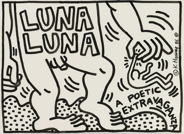 凯斯·哈林（ Keith Haring；1958–1990）《无题（ Luna Luna 诗意的大汇演）》