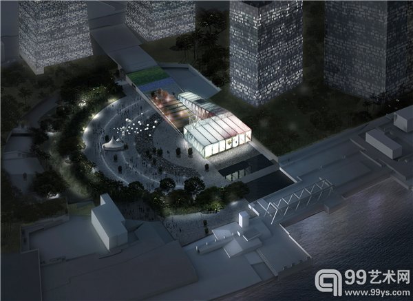 上海陆家嘴展览中心和船台广场