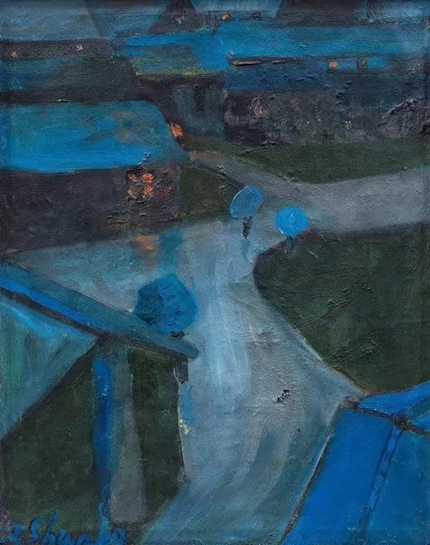 李爽 故乡 1980年代 布面油画 48×38 cm