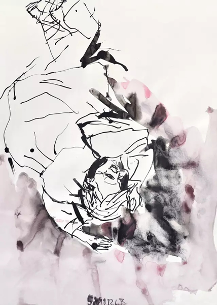 乔治·巴塞利兹法西斯飞过 2012年纸本综合材料 86.1×61.3 cm