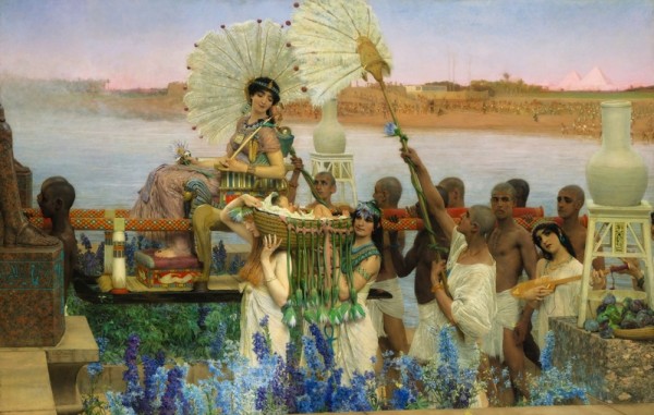 [英]劳伦斯‧阿尔玛—塔德玛爵士（Sir Lawrence Alma-Tadema），《安东尼和克娄巴特拉的相会》（The Meeting of Antony and Cleopatra），布面油画，1885年作，65.4×91.4cm，私人收藏。(Courtesy of ARC)