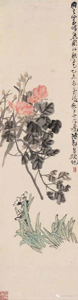 吴昌硕 富贵神仙