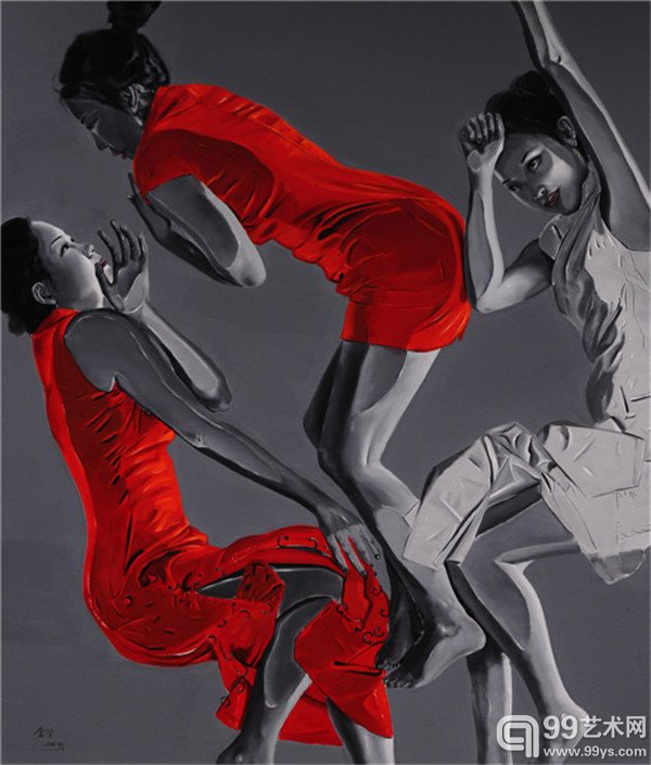 金宇  “触点”系列501号 亚麻布面油画 190cmx160cm金宇 2016年