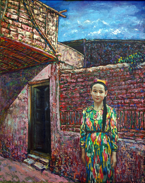 曹建斌  西域古迹之二•米力卡瓦提  布面•油画  41X33CM  2010年