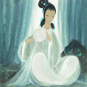 　林风眠所绘“仕女”中富有弹性的“铁线描”