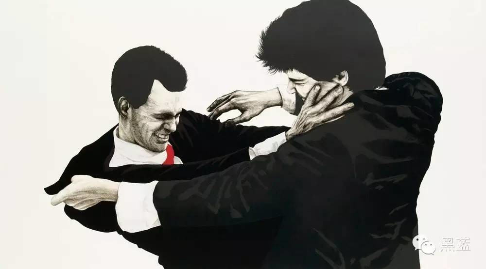 罗伯特·朗葛（Robert Longo）《城里的人》（Men in the Cities）（1979-1982）（图7）
