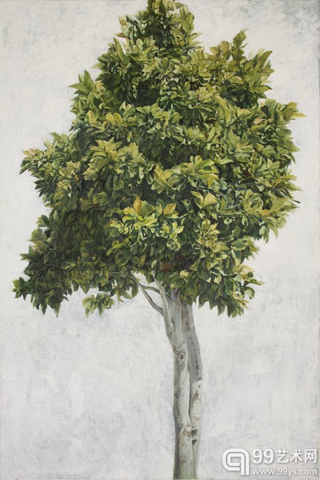 秦德宝：《6.3×9.4c㎡-一年》、亚麻布、油彩、铅笔、100×150cm、2013-2014年【暂不出售】