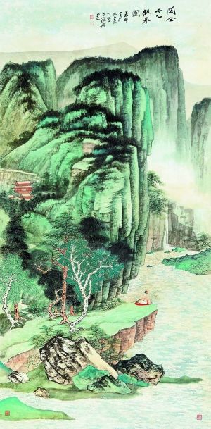 张大千《关仝太乙观泉图》 成交价：4025万元　　北京匡时拍品