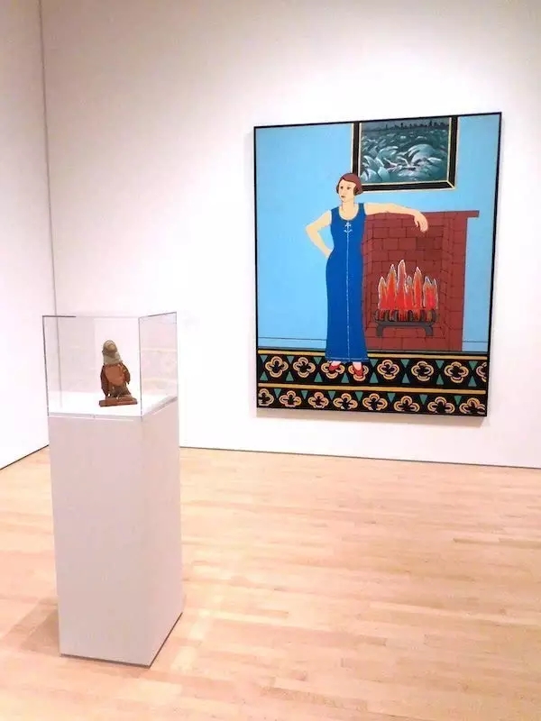 琼·布朗，《无题（鸟）》（Untitled，Bird，1957-60）及《游向阿卡特兹岛之后，1》（After the Alcatraz Swim 1，1975） 图片：Courtesy of Ben Davis