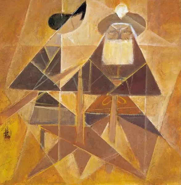 林风眠 《打渔杀家》 1953年作 水墨 设色 纸本 67 x 67 cm.