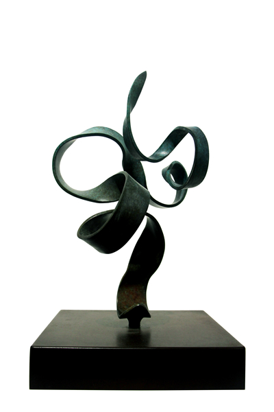 《书法系列2016-3》2016 年 41cm×25cm×25cm  2016 铜化学上色 铜底座