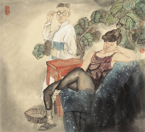 爱的素材  纸本 50x46cm 2016