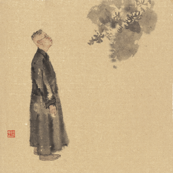 籍秋风  纸本   48x48cm 2016