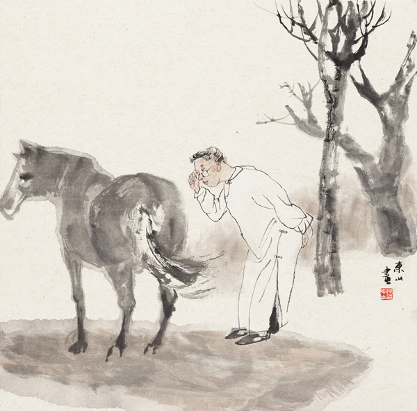 相马  纸本  68x70cm 2016