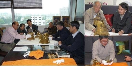 2009年，国家博物馆吕章申馆长带队，对李巍藏品进行鉴定。