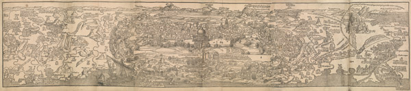 一本早期描绘圣地之旅的古版书《Peregrinatio in Terram Sanctam》中的耶路撒冷，1486年。