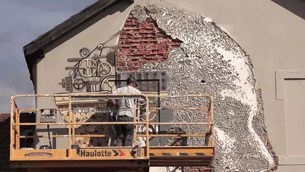 工作中的Vhils。