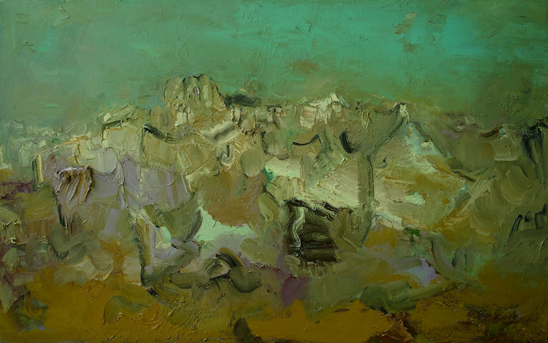  刘建平《山》50x80cm  2010
