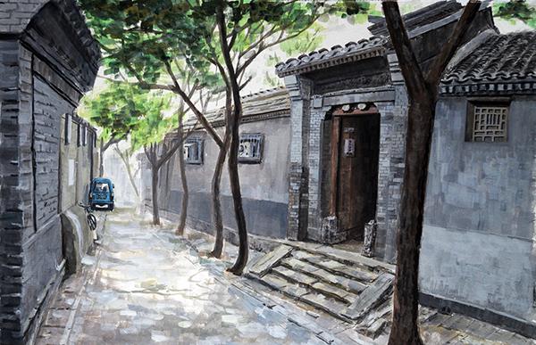 北京四合院。