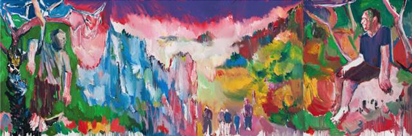 尹朝阳 《峽谷》，250x750cm，2016年，布面油画，丙稀