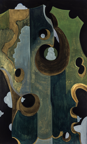 《一念·2》Thought moment NO.  2  纸本综合材料  Composite materials on paper   1105×168cm 2015年