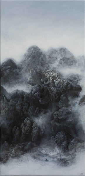 香鑪  Mountain 布面丙烯  Acrylic on Canvas 89 X 43 cm  2016 