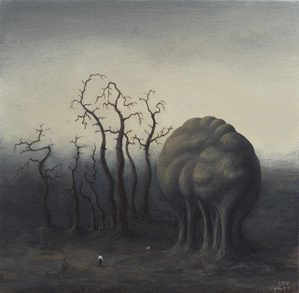 象墟 The ruins of elephant，20x20cm ,布面丙烯  Acrylic on Canvas, 2016.7.8