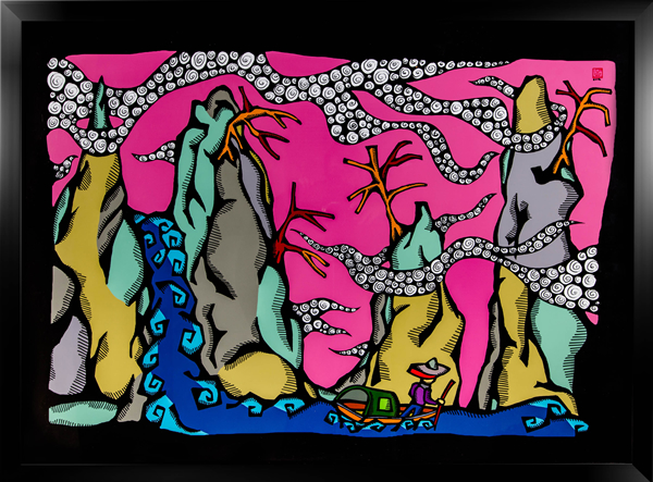 Fisherman 1, Joao Jorge Magalhase (SAH), 99 x 133 cm, Mixed   Media,2012
