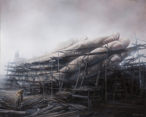 岁月停泊-温柔港湾    91x72.5cm    (Oil on canvas 2015)