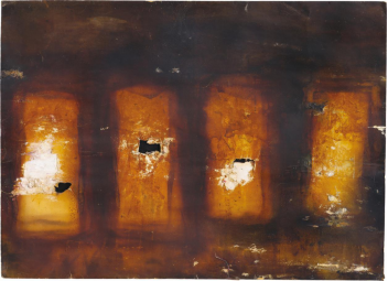 妄 纸本生产痕迹，79cm×108cm，2014