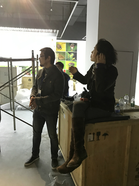布展中的姜杰