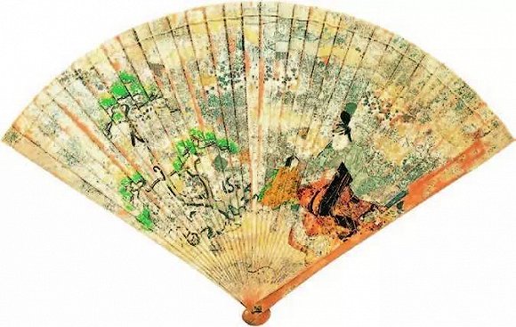 彩绘柏扇 12世纪后期 严岛神社