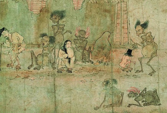 饿鬼草纸（第三段） 伺便饿鬼 12世纪 东京国立博物馆藏
