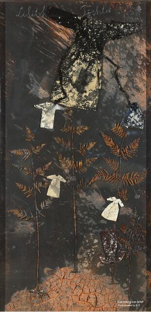 央美展出基弗作品《莉莉丝的女儿们》 综合材料：纺织物、干燥植物 ，286.1x141.5x10.1cm ，2010 年