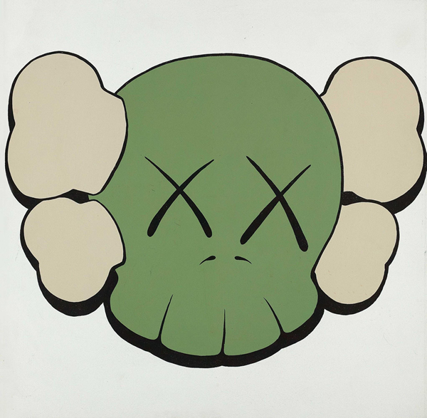 布莱恩．唐纳利 KAWS 无题（迷彩骷髅头）1999  油彩 画布 41x41cm     预估价 110 万-220 万