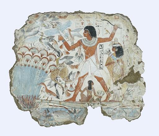 古埃及坟墓中的壁画 c.1350 BC，收藏于大英博物馆