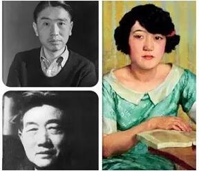 常玉（左上）、徐悲鸿（左下）、蒋碧薇（右）