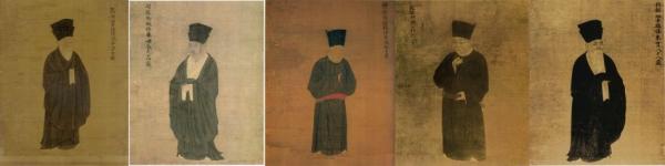 目前分别藏于美国大都会博物馆、弗利尔美术馆与耶鲁大学博物馆的《睢阳五老图》。